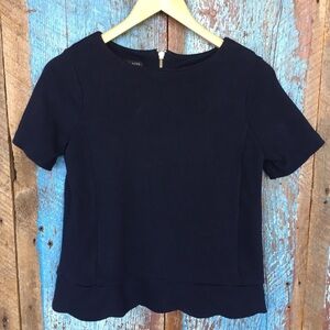 Talbots Navy Knit Top Size SP
